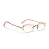 Rimless Sunglasses (Pink Lens | Golden Frame - SLMG9016)