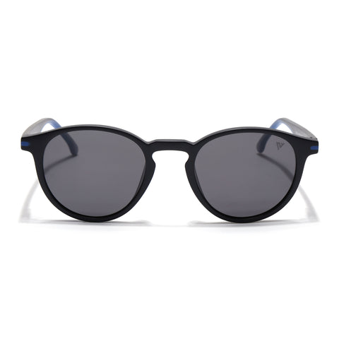 Matira | Black & Blue Round Polarized Sunglasses | PMG7405