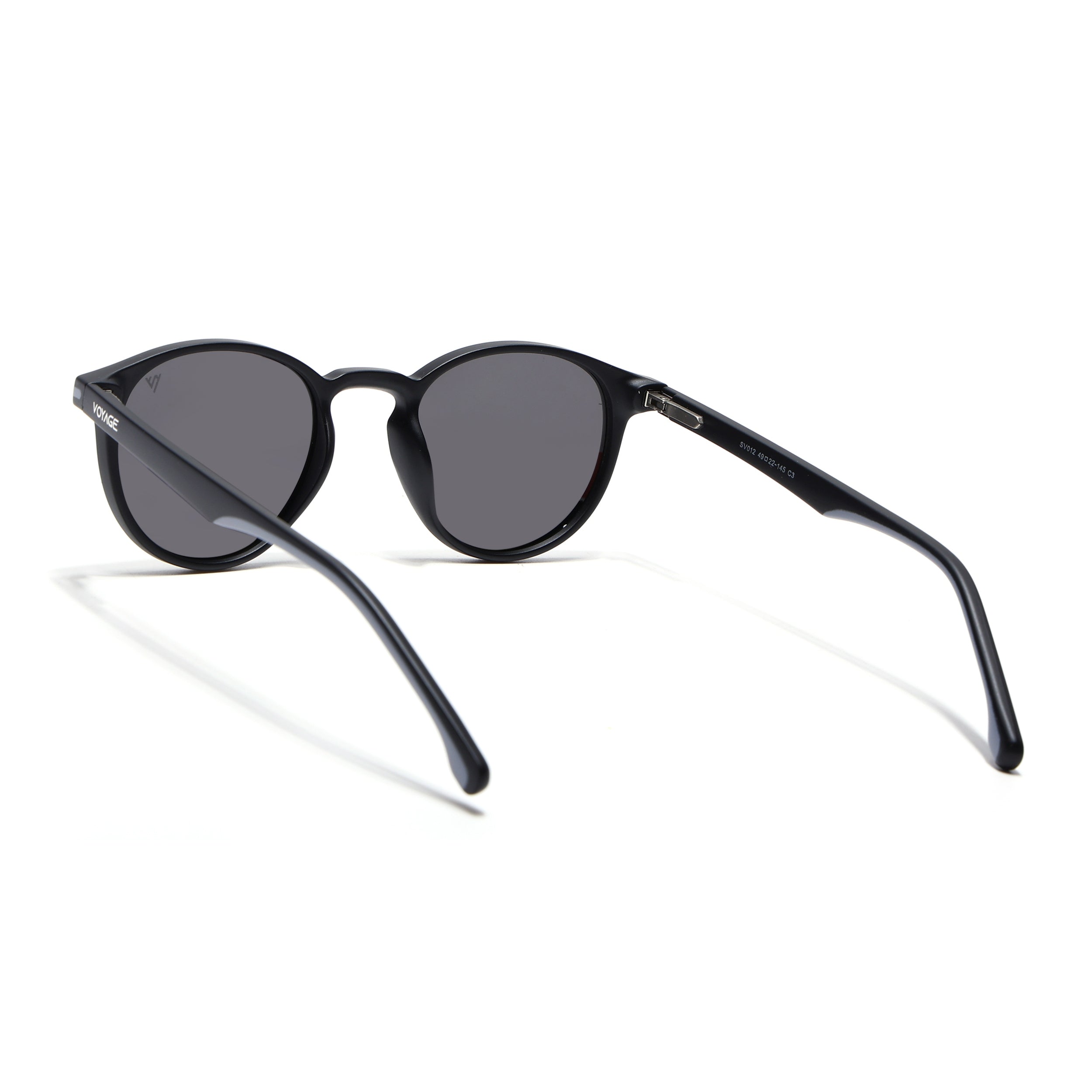Matira | Black & Grey Round Polarized Sunglasses | PMG7407