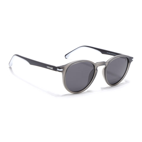 Matira | Dark Grey Round Polarized Sunglasses | PMG7408