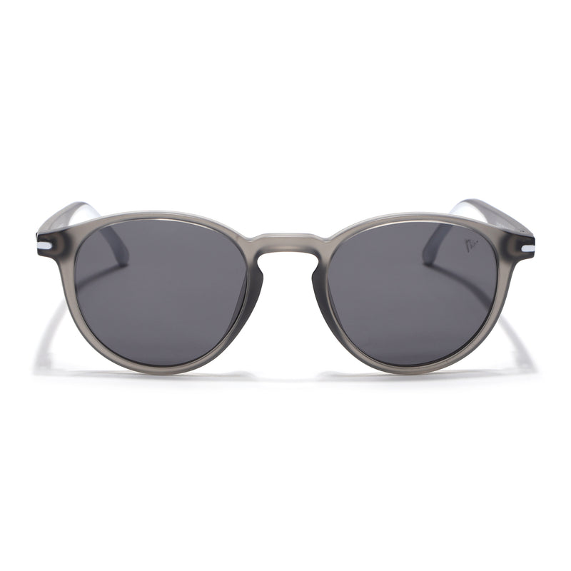 Matira | Dark Grey Round Polarized Sunglasses | PMG7408