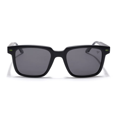Matira | Black & Green Square Polarized Sunglasses | PMG7414