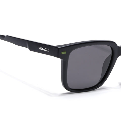 Matira | Black & Green Square Polarized Sunglasses | PMG7414