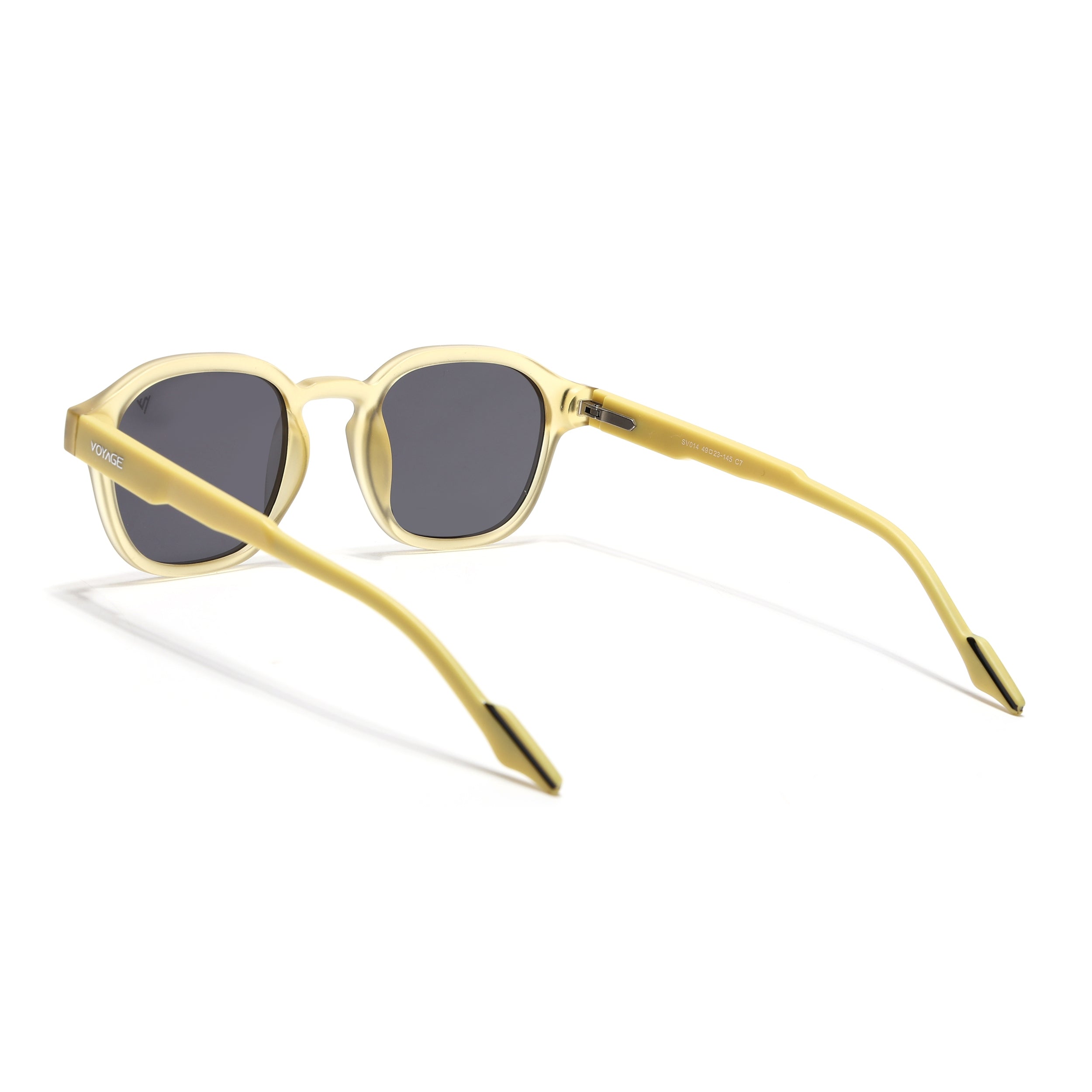 Wayfarer Polarized Sunglasses for Men & Women (Black Lens | Yellow Frame - PMG7427)