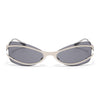 Exo | Black Wrap Around Sunglasses | Silver Frame - MG9063