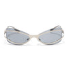 Exo | Grey Wrap Around Sunglasses | Silver Frame - MG9064