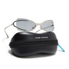 Exo | Grey Wrap Around Sunglasses | Silver Frame - MG9064
