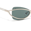 Exo | Green Wrap Around Sunglasses | Silver Frame - MG9065