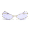 Exo | Purple Wrap Around Sunglasses | Silver Frame - MG9066