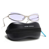 Exo | Purple Wrap Around Sunglasses | Silver Frame - MG9066