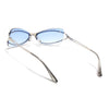 Exo |  Blue Wrap Around Sunglasses | Silver Frame - MG9067