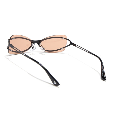 Exo | Brown Wrap Around Sunglasses | Black Frame - MG9068