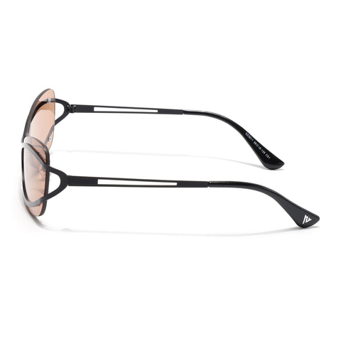 Exo | Brown Wrap Around Sunglasses | Black Frame - MG9068