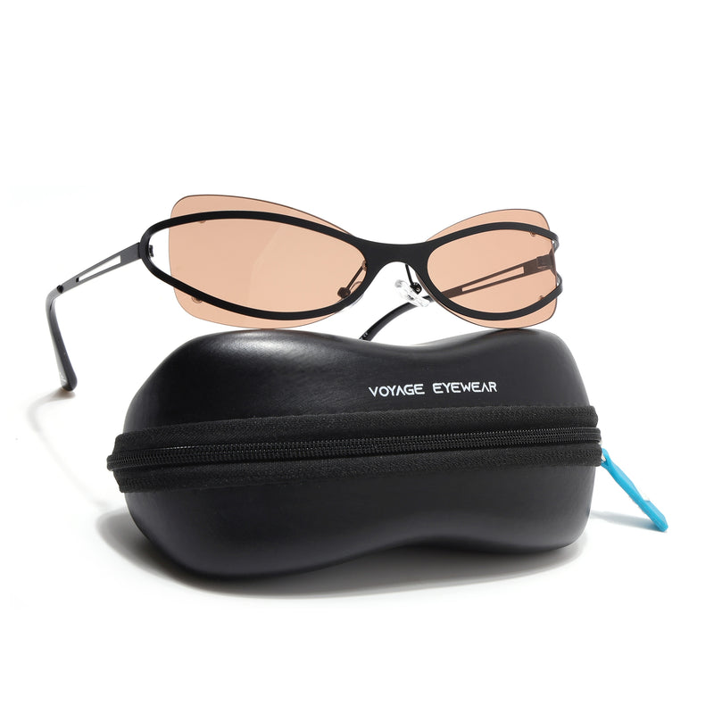 Exo | Brown Wrap Around Sunglasses | Black Frame - MG9068
