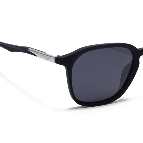Square Polarized Sunglasses | Black Lens | Black Frame - PMG6789