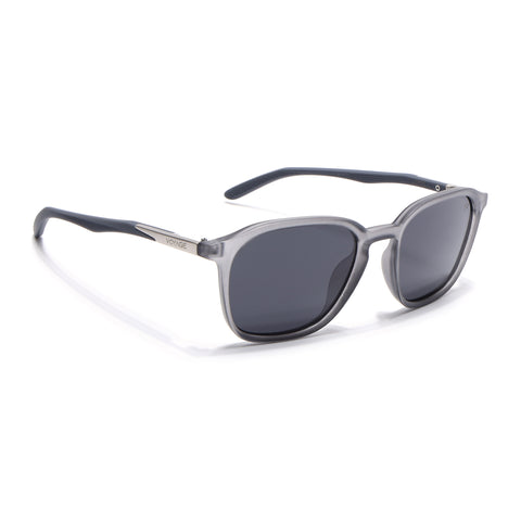 Square Polarized Sunglasses | Black Lens | Grey Frame - PMG6791