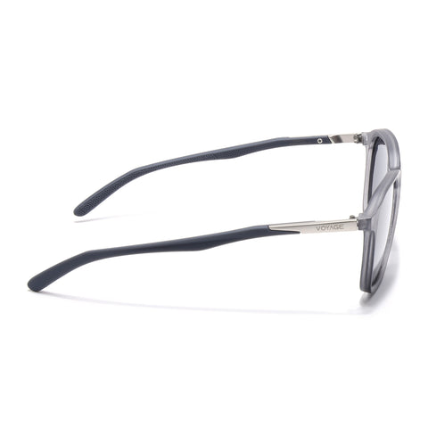 Square Polarized Sunglasses | Black Lens | Grey Frame - PMG6791