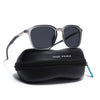 Square Polarized Sunglasses | Black Lens | Grey Frame - PMG6791