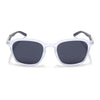 Square Polarized Sunglasses | Black Lens | Transparent Frame - PMG6793