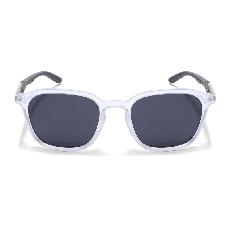 Square Polarized Sunglasses | Black Lens | Transparent Frame - PMG6793