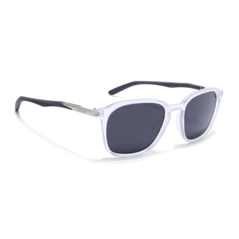 Square Polarized Sunglasses | Black Lens | Transparent Frame - PMG6793