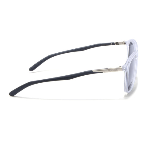 Square Polarized Sunglasses | Black Lens | Transparent Frame - PMG6793