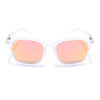 Square Polarized Sunglasses | Orange Lens | Transparent Frame - PMG6794