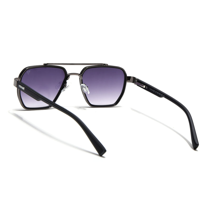 Wayfarer Sunglasses for Men & Women (Grey & Clear Lens | Grey & Black Frame - MG7581)