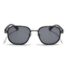 Square Sunglasses for Men & Women (Black Lens | Matt Black Frame - MG7340)