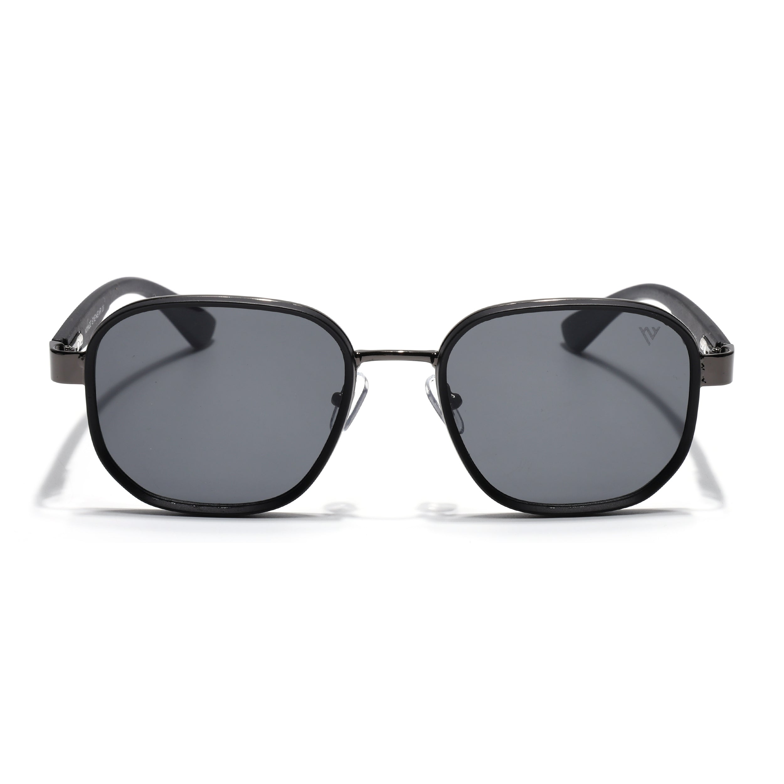 Square Sunglasses for Men & Women (Black Lens | Matt Black Frame - MG7340)