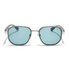 Square Sunglasses for Men & Women (Blue Lens | Light Grey Frame - MG7342)
