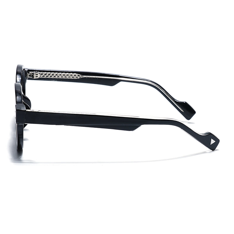 Baron | Black Round Sunglasses | Black Lens - MG7759