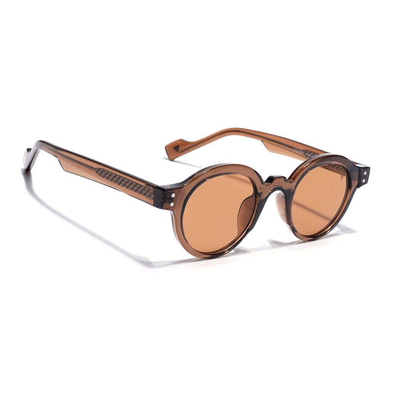 Baron | Brown Round Sunglasses | Brown Lens - MG7760