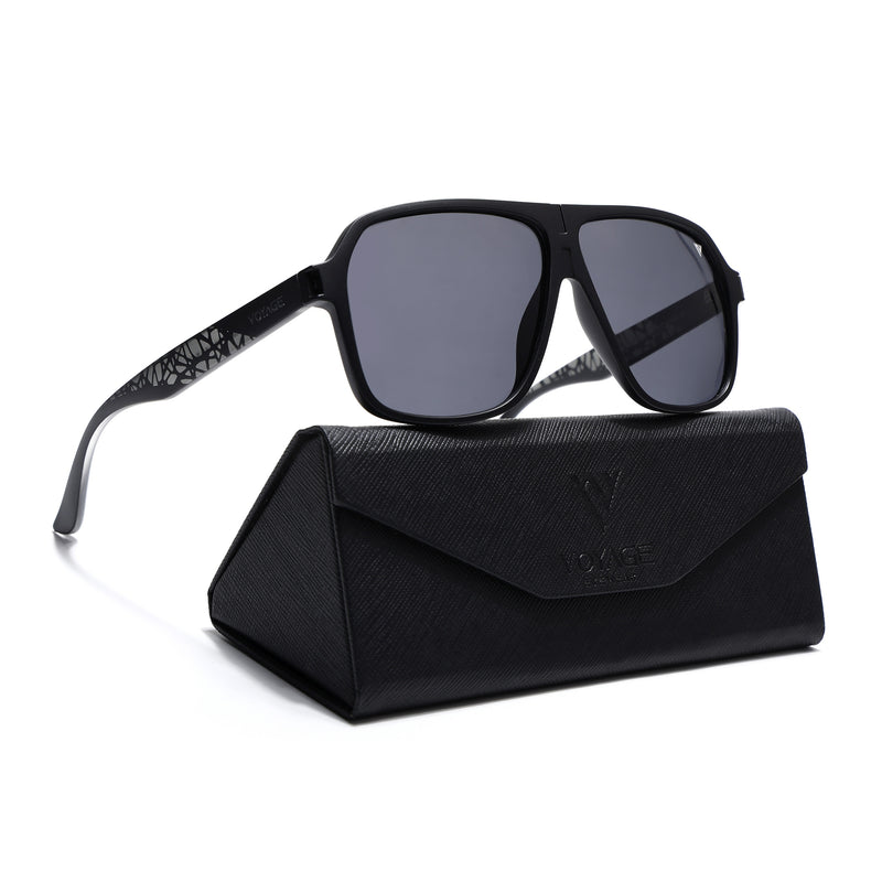 Black Polarized Wayfarer Sunglasses - PMG4576