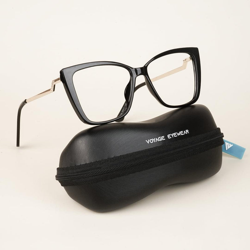 Voyage Black Cateye Eyeglasses for Women - MG4011