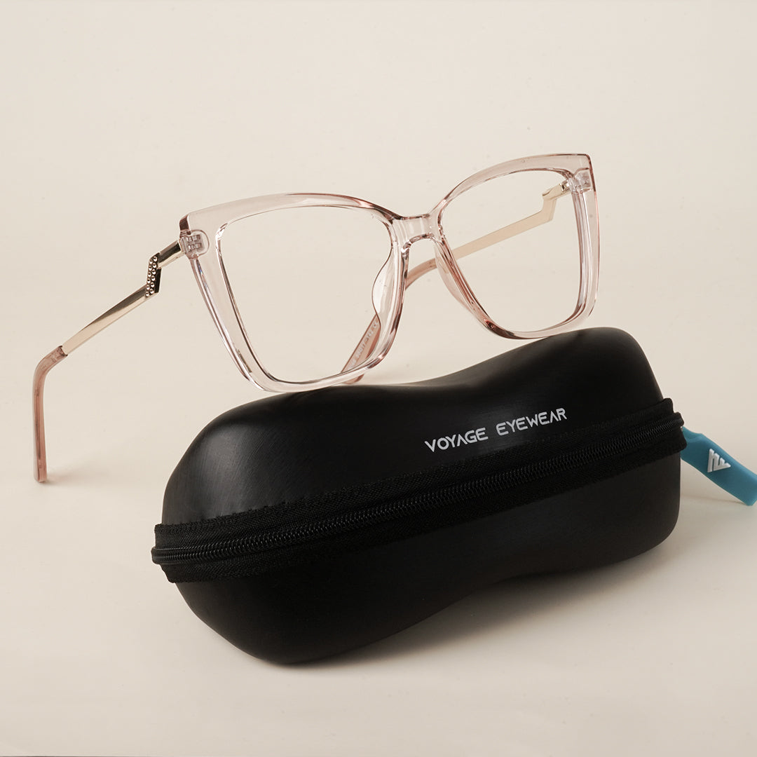 Voyage Light Brown Cateye Eyeglasses for Women - MG4012