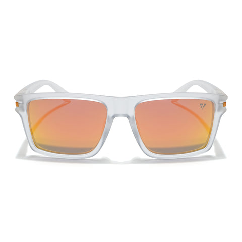 Voyage Select Square Sunglasses (Multicolor Lens | Matt Transparent Frame - SLPMG6305)