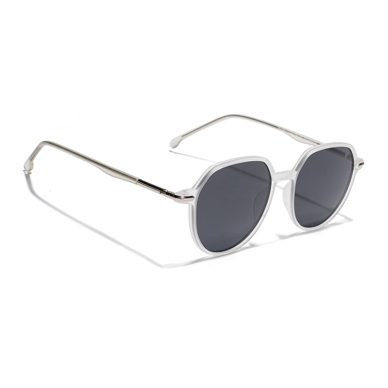 Grit | Transparent Polarized Round Sunglasses (TR8068PMG4298)