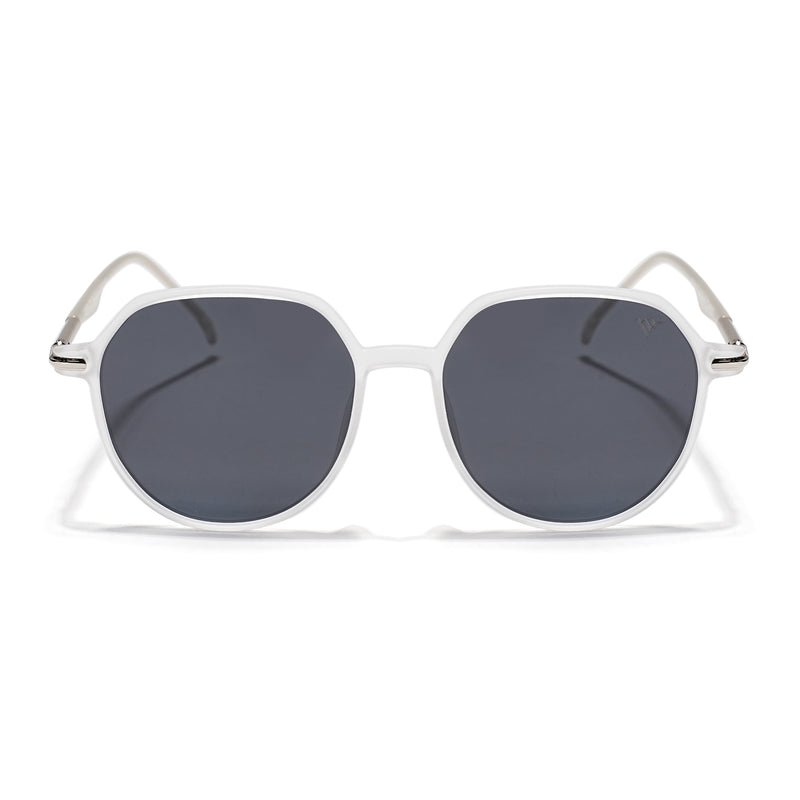 Grit | Transparent Polarized Round Sunglasses (TR8068PMG4298)
