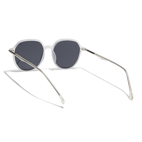 Grit | Transparent Polarized Round Sunglasses (TR8068PMG4298)