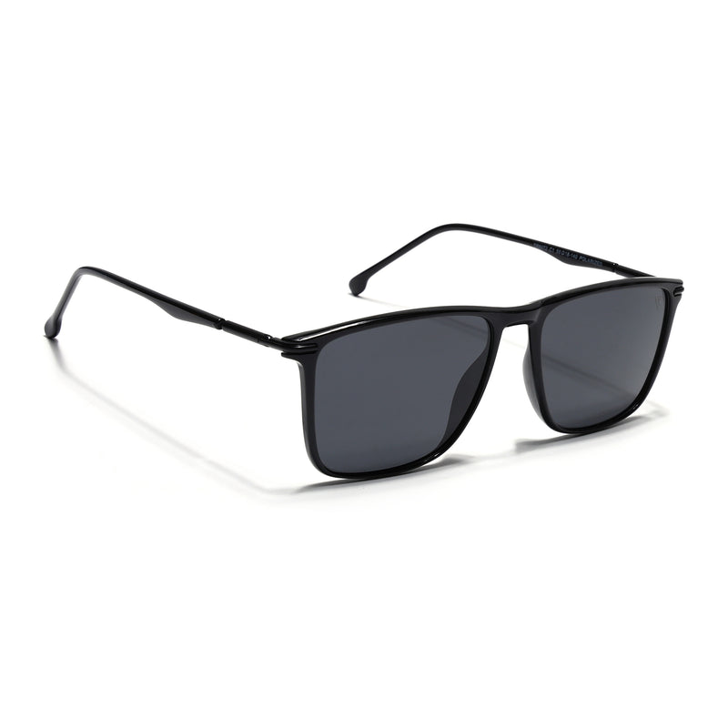 Voxe | Shine Black Polarized Wayfarer Sunglasses (TR8072PMG4302)