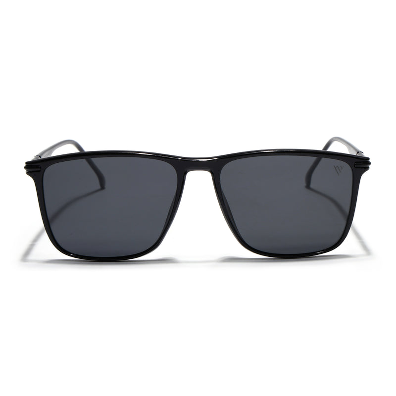Voxe | Shine Black Polarized Wayfarer Sunglasses (TR8072PMG4302)