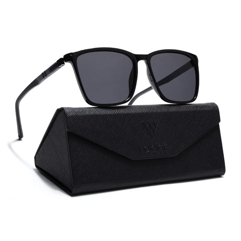 Shine Black Polarized Wayfarer Sunglasses (TR8077PMG4484)