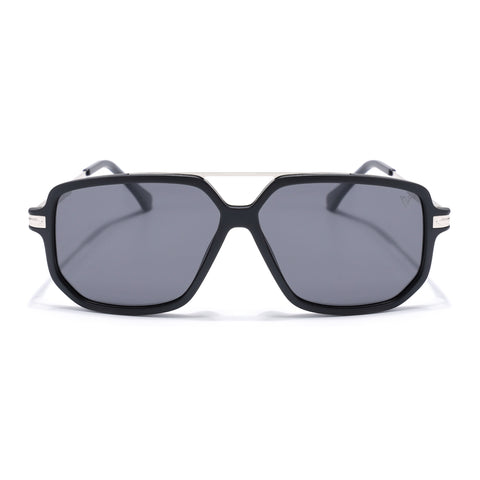 Wayfarer Polarized Sunglasses (Black Lens | Matt Black Frame - PMG5544)