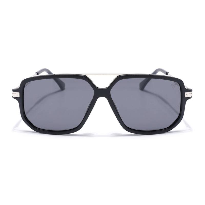 Wayfarer Polarized Sunglasses (Black Lens | Matt Black Frame - PMG5544)