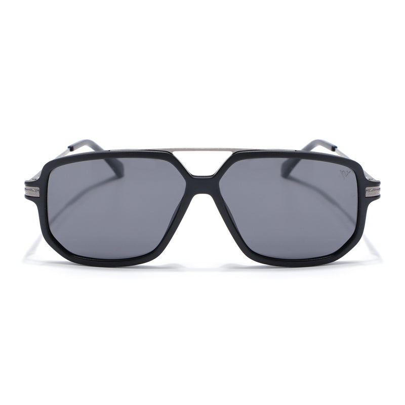 Wayfarer Polarized Sunglasses (Black Lens | Matt Black Frame - PMG5545)