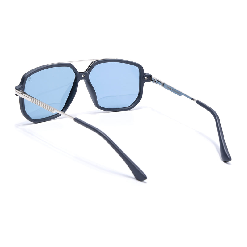 Wayfarer Polarized Sunglasses (Blue Lens | Navy Blue Frame - PMG5547)