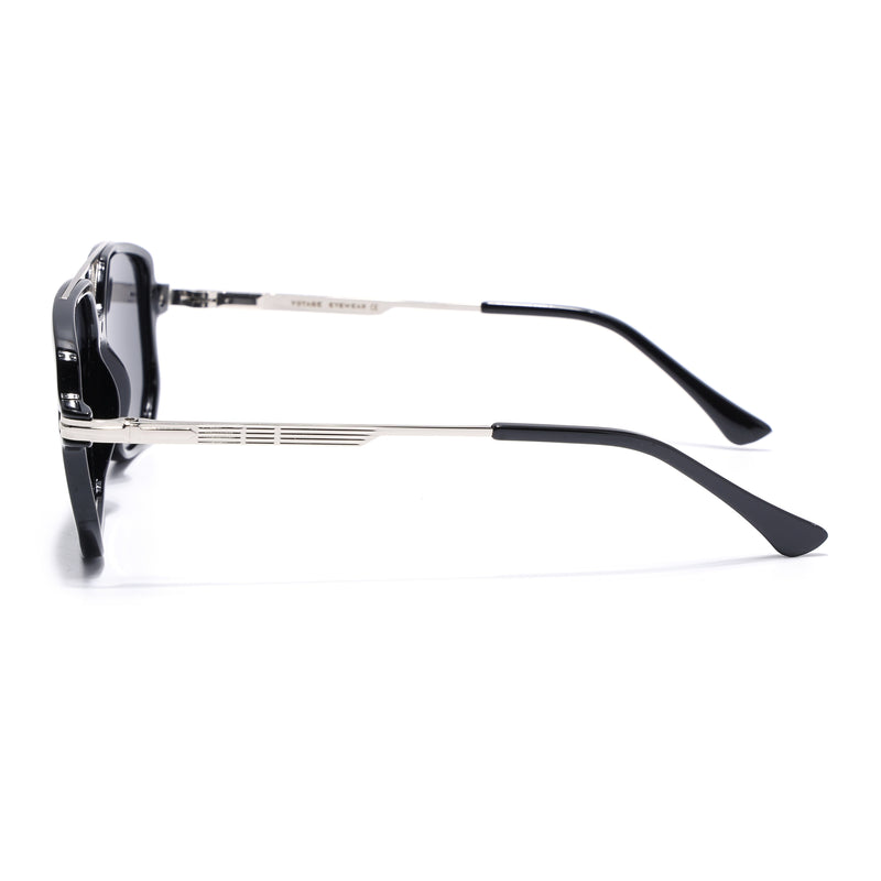 Wayfarer Polarized Sunglasses (Black Lens | Shine Black Frame - PMG5543)