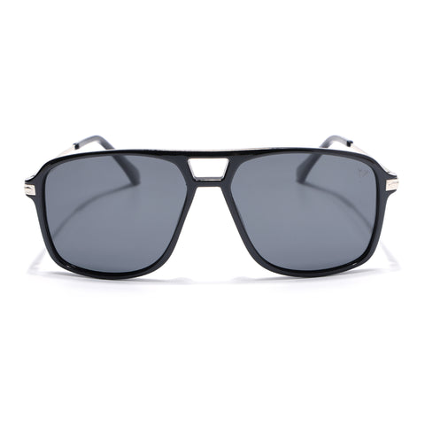 Wayfarer Polarized Sunglasses (Black Lens | Shine Black Frame - PMG5538)