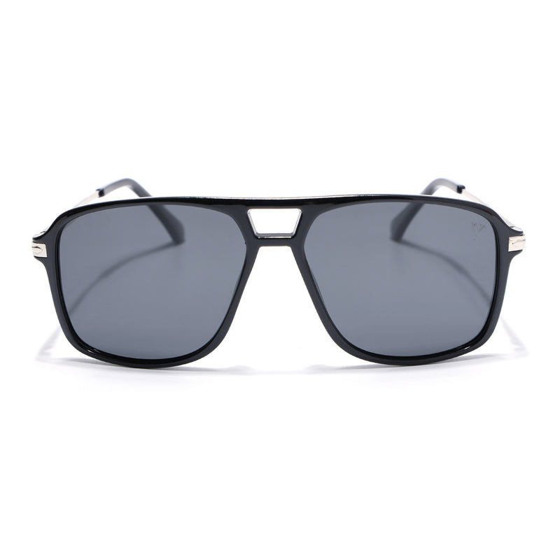 Wayfarer Polarized Sunglasses (Black Lens | Shine Black Frame - PMG5538)